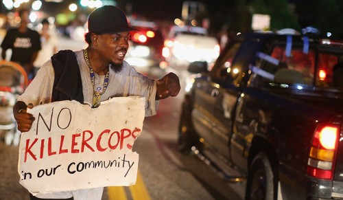Anger on the streets of Ferguson, August 14, 2014. (Scott Olson/Getty Images)