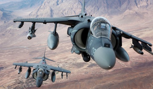 Marine Corps AV-8B Harriers over Afghanistan, December 2012 (Corporal Gregory Moore)