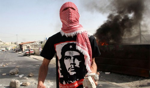 Palestinian protester wearing a Che Guevara tee-shirt (via NRO)