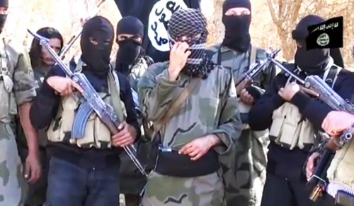 Militants in an ISIS propoganda video