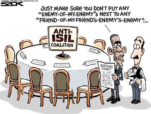 Sack cartoon: Obama's Islamic State strategy